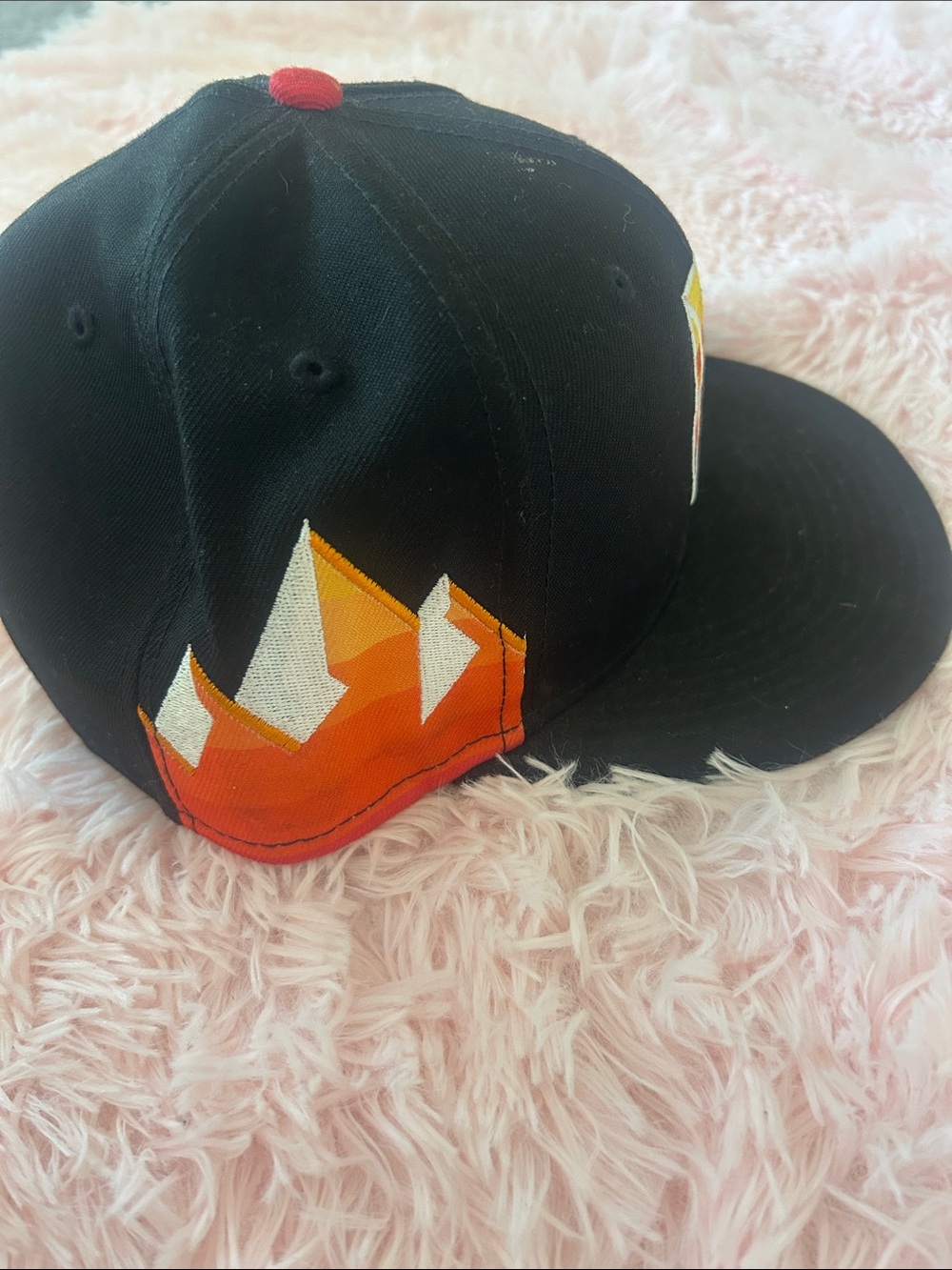 Black Utah Jazz Cap with Orange Gradient Basketball Patch - Picture 3 of 6